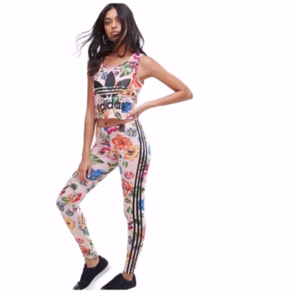 Adidas Originals X Farm Colaboration Leggings - Picture 1 of 8